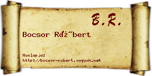 Bocsor Róbert névjegykártya