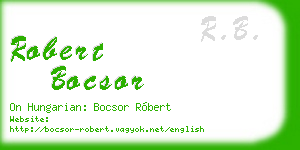 robert bocsor business card