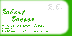 robert bocsor business card